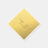Imitats Gold Foil Wedding Napkins Serviette (Ecke)