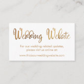 Imitats Gold Foil, Wedding Website Insert Card (Vorderseite)