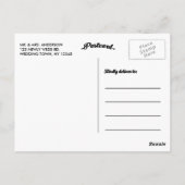 IMITATS GOLD FOIL WEDING FOTO DANK IHNEN POSTCARD POSTKARTE (Rückseite)