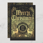Imitats Gold Foil Weihnachtskarten - Happy New Yea Einladung (Vorne/Hinten)
