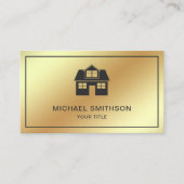 Imitats Gold Foil Zuhause Icon Real Anwesen Agent Visitenkarte (Vorderseite)
