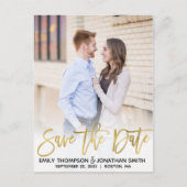 Imitats Gold Fossil Save the Date Postkarte (Vorderseite)