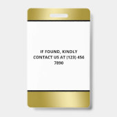 Imitats Gold Foto & Logos Presse-ID Ausweis (Back)