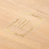 Imitats Gold Frame Klasse Save the Date elegant Acryleinladungen (Ablage )