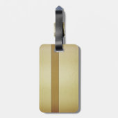 Imitats Gold gebürstet - Individuelle Name Gepäckanhänger (Rückseite vertikal)