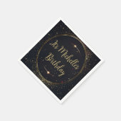 Imitats Gold Geburtstag Serviette (Ecke)