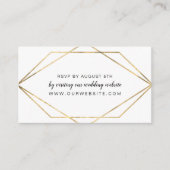 Imitats Gold Geometric Frame Hochzeit RSVP Online- Begleitkarte (Vorderseite)