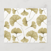Imitats Gold Ginkgo Hochzeit speichern das Datum (Rückseite)