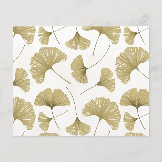 Imitats Gold Ginkgo Hochzeit speichern das Datum (Rückseite)