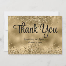 Imitats Gold Glitzer and Foil Wedding Dankeschön K