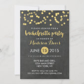 Imitats Gold Glitzer Chalkboard Junggeselinnen-Abs Einladung (Vorderseite)