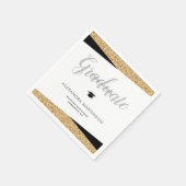Imitats Gold Glitzer Class of 2025 Abschluss Serviette (Ecke)