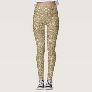 Imitats Gold Glitzer Design Leggings