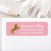 Imitats Gold Glitzer Einhornadresse (Insitu)