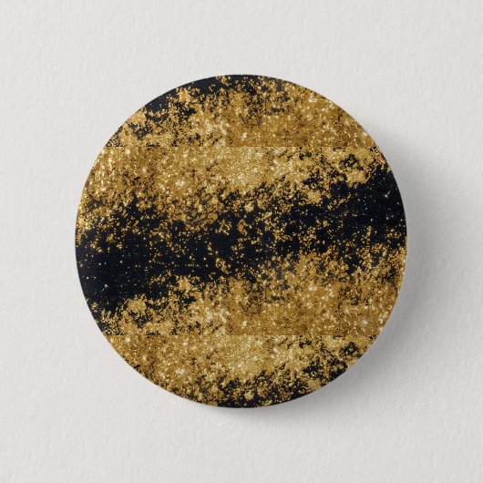 Imitats Gold Glitzer Imitats Schwarzer Glitzer Run Button (Vorderseite)