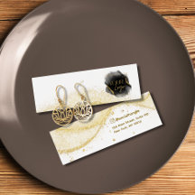 Imitats Gold Glitzer Logo Ofensichtkarte