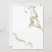 Imitats Gold Glitzer Modernes Drehbuch Save the Da Einladung (Rückseite)