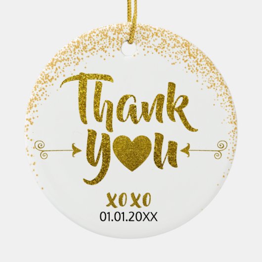 Imitats Gold Glitzer Ornament (Vorne)