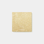 Imitats Gold Glitzer Personalisiert Post-it-Notize Post-it Klebezettel (Vorderseite)