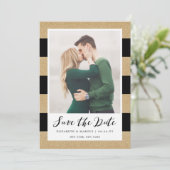 Imitats Gold Glitzer Save the Date Card (Stehend Vorderseite)