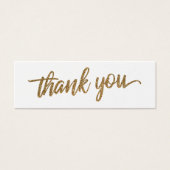 Imitats Gold Glitzer Script Vielen Dank Gastgesche (Vorderseite)