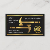 Imitats Gold Hammers Zuhause Reparaturen Visitenkarte (Vorderseite)