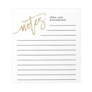 Imitats Gold Handschrift Notizblock