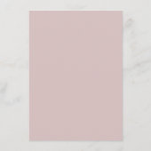 Imitats Gold Header Dusty Rose Hochzeitsinformatio Begleitkarte (Rückseite)