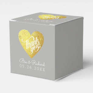Imitats Gold Herz der Liebe, 'danke' Hochzeit Geschenkschachtel