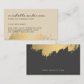 Imitats Gold in Beige / Grau Visitenkarte (Vorne/Hinten)