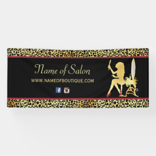 IMITATS Gold Leopard Printwerbung Frauenhair Bouti Banner
