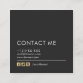 Imitats Gold Lips Ristorante da Valentino Quadratische Visitenkarte (Rückseite)