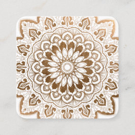 Imitats Gold Mandala Medallion Yoga Heilung Quadratische Visitenkarte
