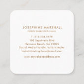 Imitats Gold Mandala Medallion Yoga Heilung Quadratische Visitenkarte (Rückseite)