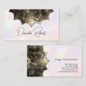 Imitats Gold Mandala Yoga Instruktor Holographisch Visitenkarte (Vorne/Hinten)