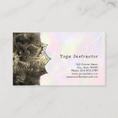 Imitats Gold Mandala Yoga Instruktor Holographisch Visitenkarte (Rückseite)