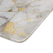 Imitats Gold Marmor etabliert Personalisiert Schneidebrett (Ecke)