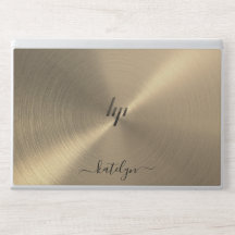 Imitats Gold Metal Monogram HP Laptop Skin