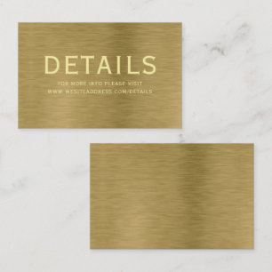 Imitats Gold Metal Textur Details Umschließungskar Rabattkarte