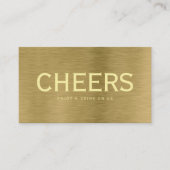 Imitats Gold Metal Texture Free Drinks Ticket Card Begleitkarte (Vorderseite)