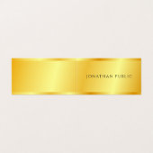 Imitats Gold Metallic Look Moderne Luxusvorlage Visitenkarten (Außenseite Aufgefaltet)
