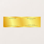 Imitats Gold Metallic Look Moderne Luxusvorlage Visitenkarten (Innenseite Aufgefaltet)