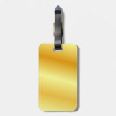 Imitats Gold Metallic Look Monogram glamourös Gepäckanhänger (Rückseite vertikal)