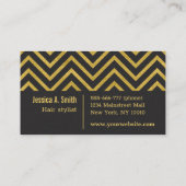 Imitats Gold Moderne Chic Schere Comb Hair Stylist Visitenkarte (Rückseite)