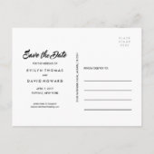 Imitats Gold Moderne Save the Date Postkarten (Rückseite)