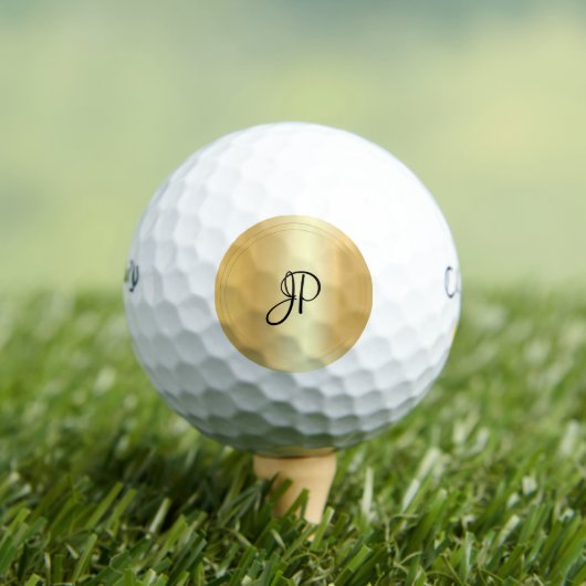 Imitats Gold Monogram Eleganname Template Golfball (Insitu T-Shirt)