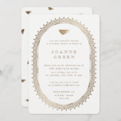 Imitats Gold Nachmittag Teatro Sociale/Polterabend Einladung (Vorne/Hinten)