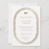 Imitats Gold Nachmittag Teatro Sociale/Polterabend Einladung (Vorderseite)