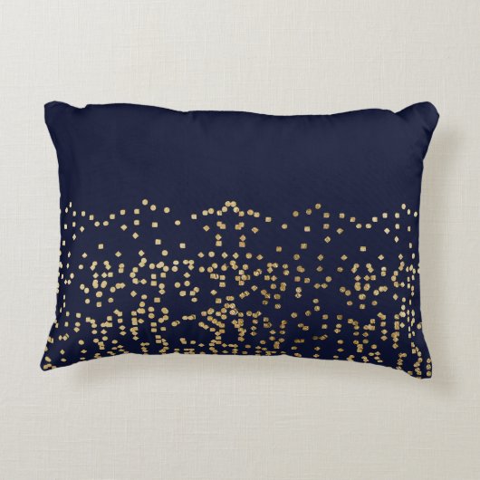 Imitats Gold Navy Blue Mr. und Mrs. Monogram Weddi Dekokissen (Rückseite)