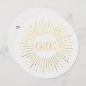 Imitats Gold New Year Party Einladung (Vorne/Hinten)